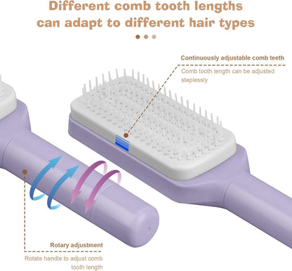 Brosse à cheveux autonettoyante rétractable-Démêlage facile sans douleur Sénégal