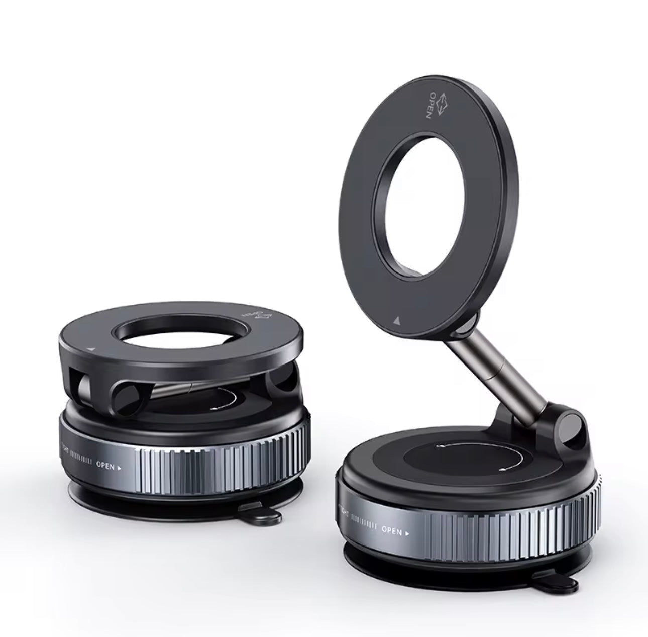 Support téléphone voiture 360° (ventouse silicone + tête magnétique)